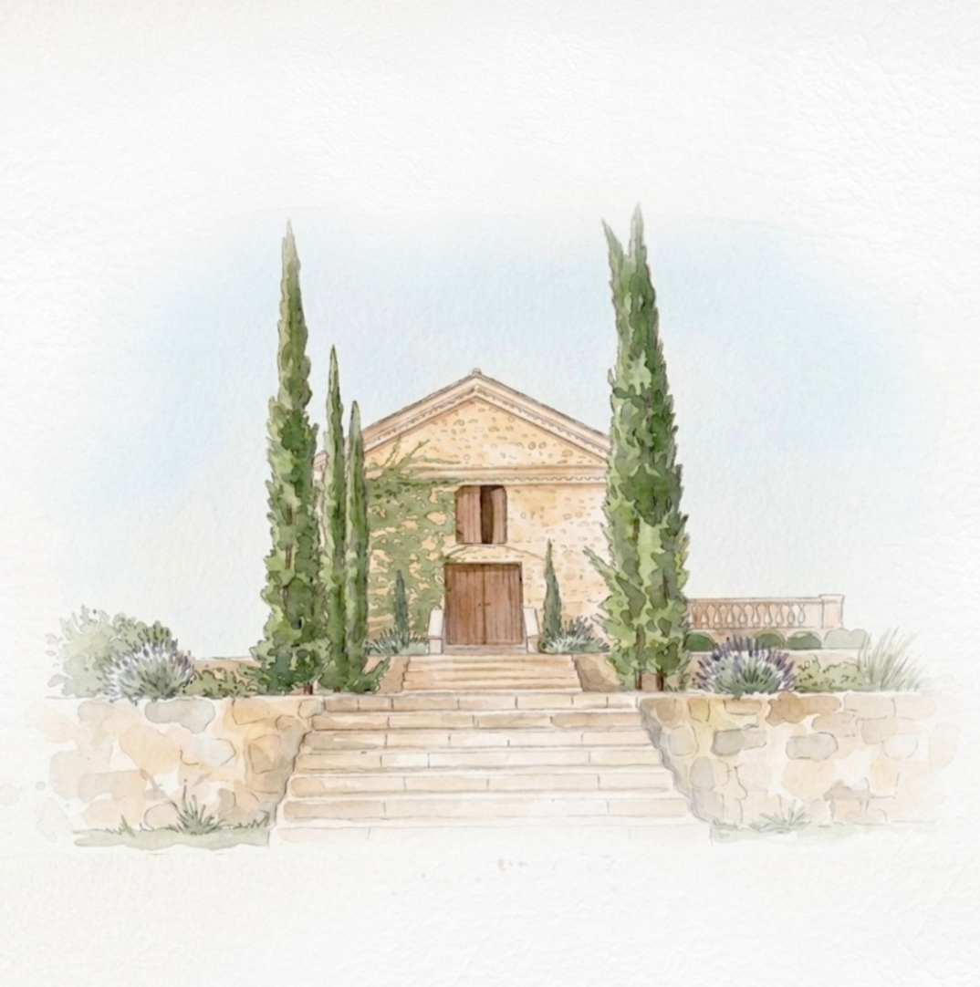 Ilustração em aquarela de casamento - 1